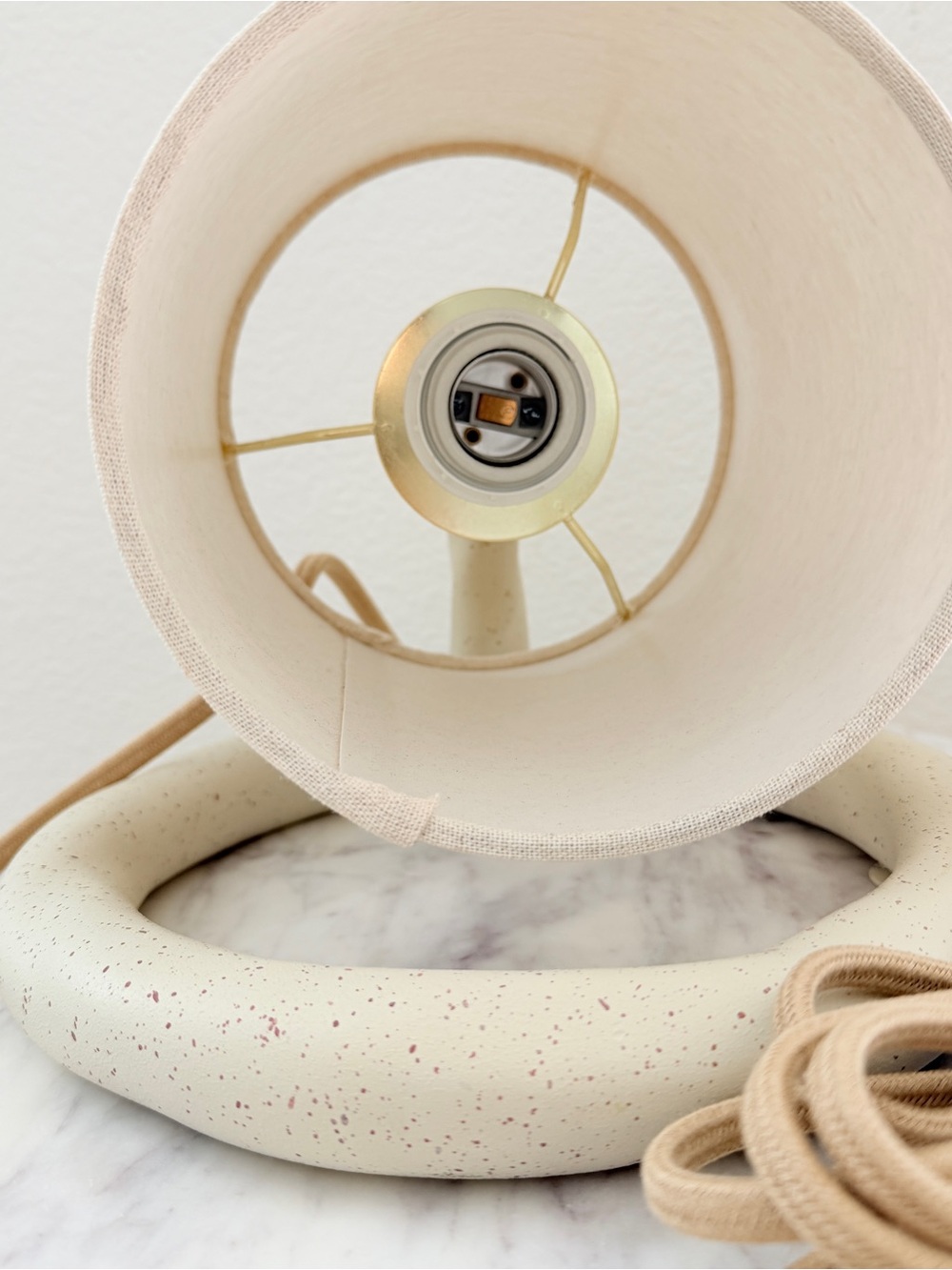π 1x White Cream Plug-In Bohemian Boho Wall Sconce Light - Picture 11 of 16